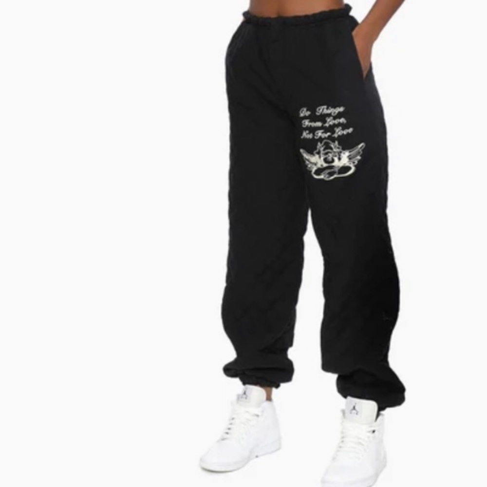 Boys lie quilted sweat pants